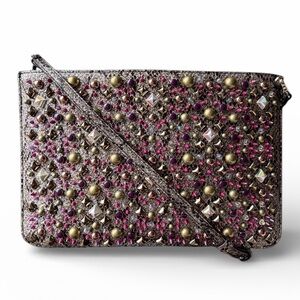 Christian Louboutin Loubiclutch Glitter Eve / Miss Spikesfly Crossbody Clutch